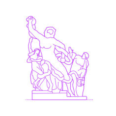 Culture Sculptures Laocoon And His Sons Outline Svg Vector, Free Vectors File